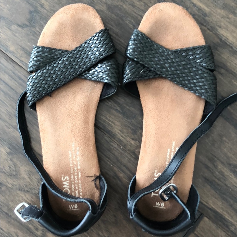 Black strapped sandals